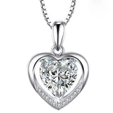 Pink Heart Pendant Necklace Birthstone Fine Jewelry