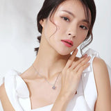 Pink Heart Pendant Necklace Birthstone Fine Jewelry