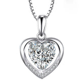 Pink Heart Pendant Necklace Birthstone Fine Jewelry