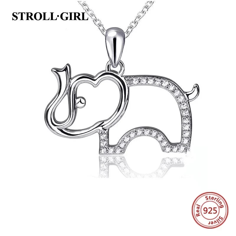925 Silver Animal Pendant Chain Necklace for Women
