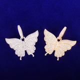 Butterfly Pendant Necklace Cubic Zircon Hip Hop Rock Jewelry