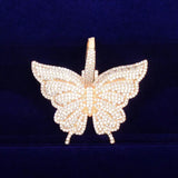 Butterfly Pendant Necklace Cubic Zircon Hip Hop Rock Jewelry