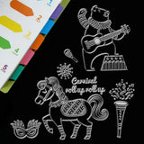 Animal Carnival Clear Stamps Circus Tiger Piggy Transparent Silicone Stamp