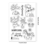 Animal Carnival Clear Stamps Circus Tiger Piggy Transparent Silicone Stamp