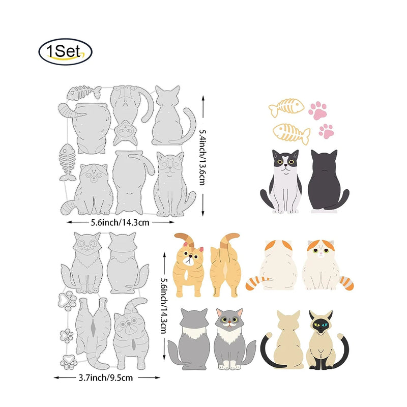 Cat Metal Die Cuts for Card Making Scrapbooking Craft