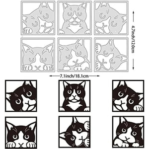 Peeking Cat Metal Die Cuts for Crafts