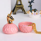 Animal Ceramic Jewelry Storage Box Wedding Necklace Ring Earrings Organizer