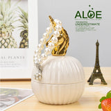 Animal Ceramic Jewelry Storage Box Wedding Necklace Ring Earrings Organizer