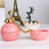 Animal Ceramic Jewelry Storage Box Wedding Necklace Ring Earrings Organizer