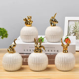 Animal Ceramic Jewelry Storage Box Wedding Necklace Ring Earrings Organizer