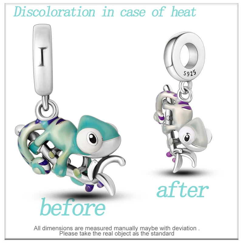 Chameleon Charm Heat Changing Pendant 925 Sterling Silver