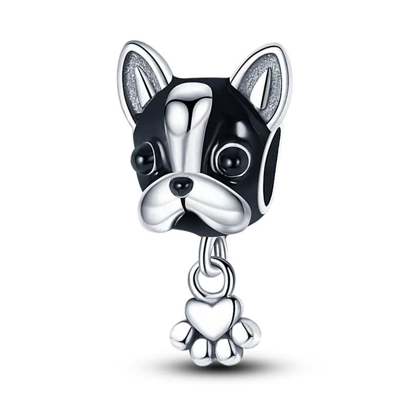 925 Sterling Silver French Bulldog Cat Butterfly Ladybug Charms Beads