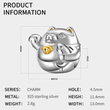 Fortunate Cat Bead Charm for Women Jewelry