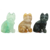 Stone Cat-Shaped Ornament Lucky Gift for Desk, Garden, Office, Car