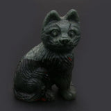 Stone Cat-Shaped Ornament Lucky Gift for Desk, Garden, Office, Car