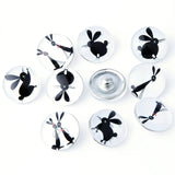 18mm Metal Snap Button Rabbit Snaps for Charm Bracelet