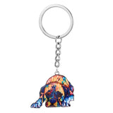 Dog Cartoon Keychain Bag Pendant Alloy Gift for Man Women Keyring