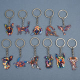 Dog Cartoon Keychain Bag Pendant Alloy Gift for Man Women Keyring