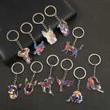Dog Cartoon Keychain Bag Pendant Alloy Gift for Man Women Keyring