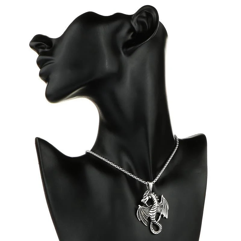 Animal Dragon Pendant Necklace for Men