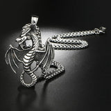 Dragon Shape Pendant Necklace Men's Metal Accessories