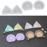 Animal Ears Hair Pin Mold Silicone Resin Epoxy Barrette Mold