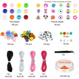 Animal Fruit Soft Pottery Letter Bead Pendant DIY Jewelry Set