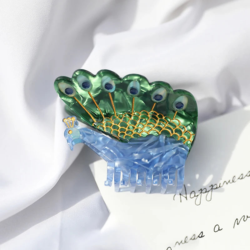 Parrot Peacock Hair Claws Birds Hair Clip Hair Accessories for Women