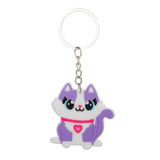 Cartoon PVC Animal Keychain Set - Monkey Elephant Lion