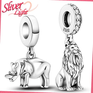 Sterling Silver Animal Pendant Charm Bead for Bracelet Necklace