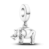 Sterling Silver Animal Pendant Charm Bead for Bracelet Necklace