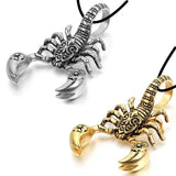 Scorpion King Pendant Necklace Men's Metal Sliding Pendant