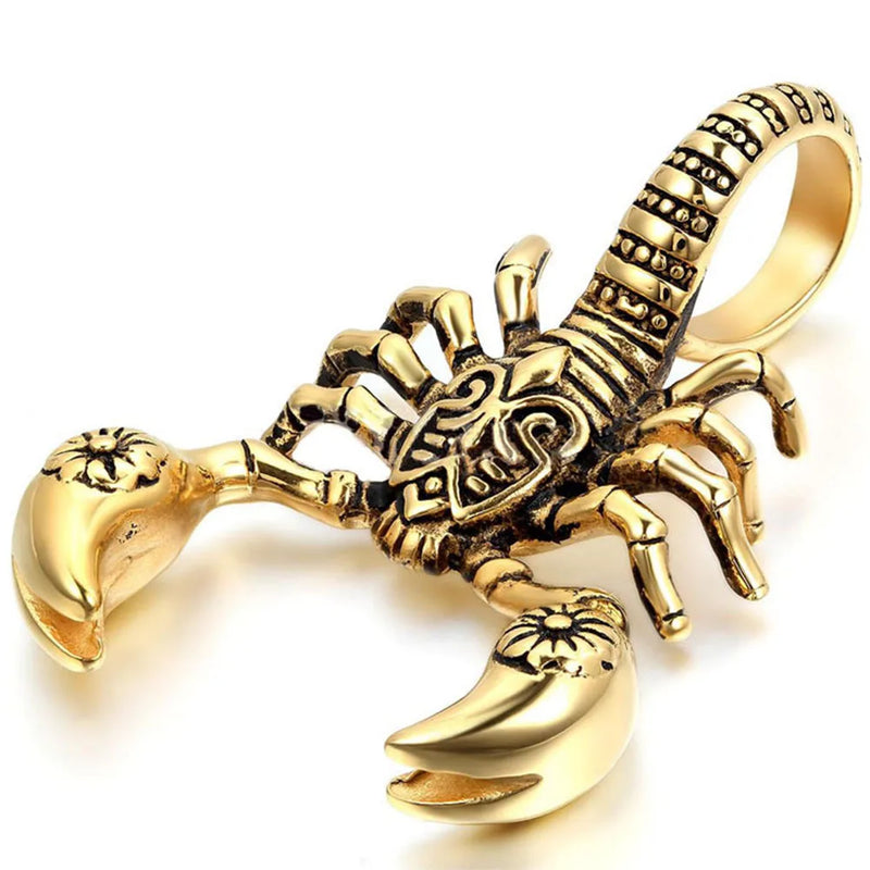 Scorpion King Pendant Necklace Men's Metal Sliding Pendant