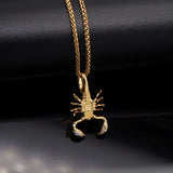 Hip-Hop Scorpion King Stainless Steel Pendant 18K Gold-Plated Gift