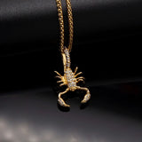 Hip-Hop Scorpion King Stainless Steel Pendant 18K Gold-Plated Gift