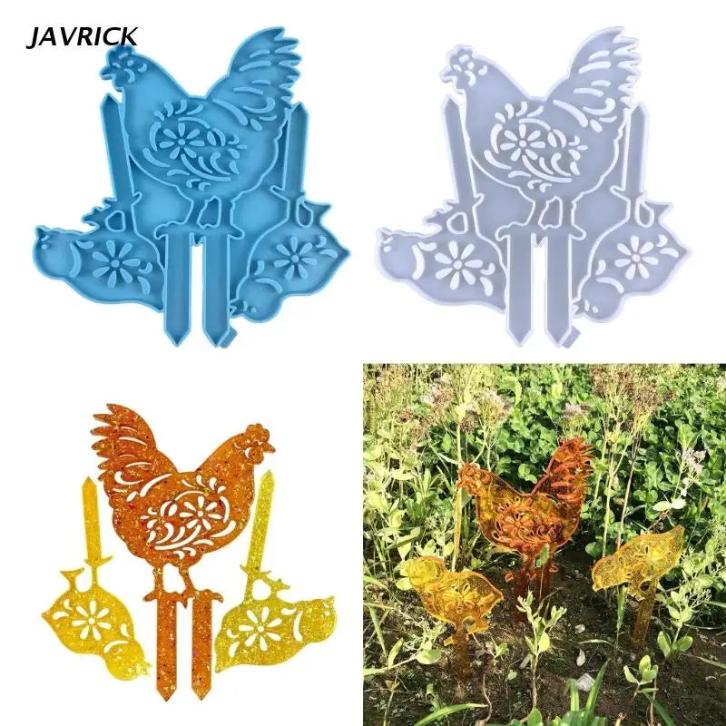 Animal Shape Plant Labels Resin Molds Silicone Garden Tags Epoxy Casting