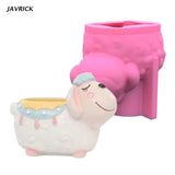 Sheep Concrete Silicone Pot Mold DIY Home Garden Flower Pots Mould