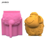 Sheep Concrete Silicone Pot Mold DIY Home Garden Flower Pots Mould