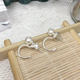 Bear Hoop Earrings Sterling Silver Women's Jewelry Luck Holiday