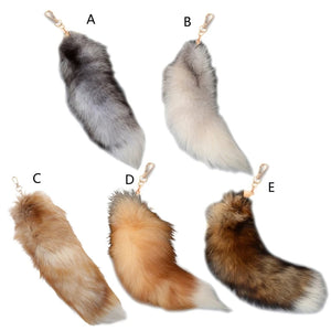 Fluffy Tails Key-Ring Animal Keychain for Women