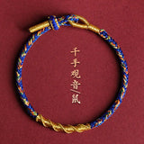 Zodiac Rabbit Guardian Bracelet, Panlong Knot Handstring