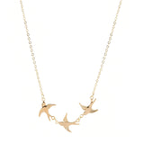 Swallows Pendant Necklaces Classic Retro Style for Women Girls