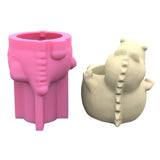 Animal Gypsum Silicone Mold for DIY Succulents Concrete Flower Pot
