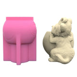Animal Gypsum Silicone Mold for DIY Succulents Concrete Flower Pot
