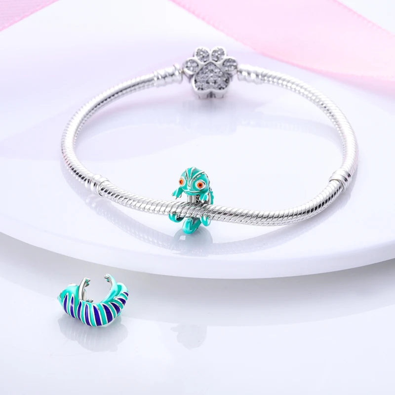 Charm Changing Chameleon Beads fit Original Bracelet Silver Pendent