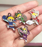 40 Pcs Anime Charms Metal Pendants for DIY Jewelry Making