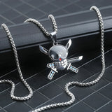Luffy Pirate Skull Hat Pendant Necklace Choker Gift