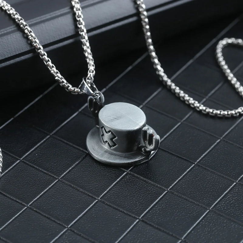 Luffy Pirate Skull Hat Pendant Necklace Choker Gift