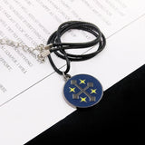 Anime Clover Yuno Cross Star Pendant Necklace Cosplay Costume Props