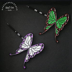 Demon Slayer Shinobu Giyuu Butterfly Hairpin Set